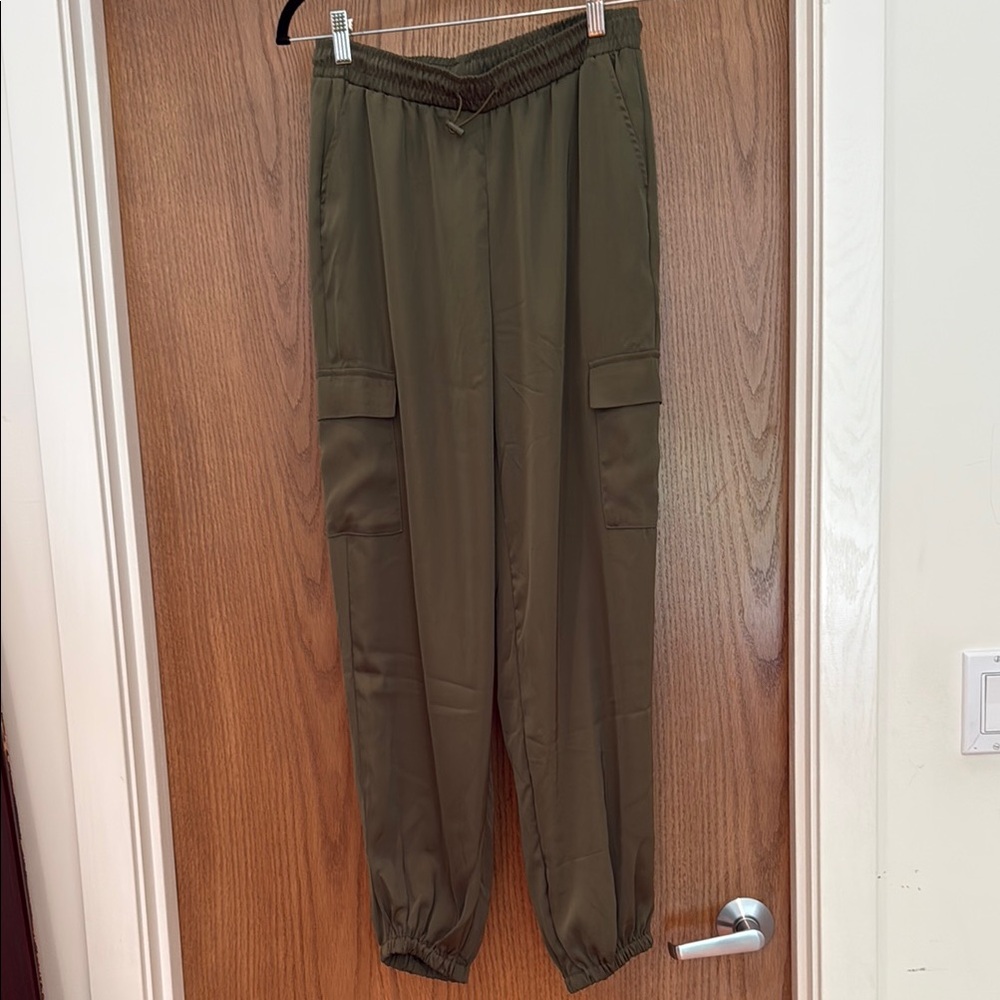 Bailey 44 Green silky Cargo Pants boho chic